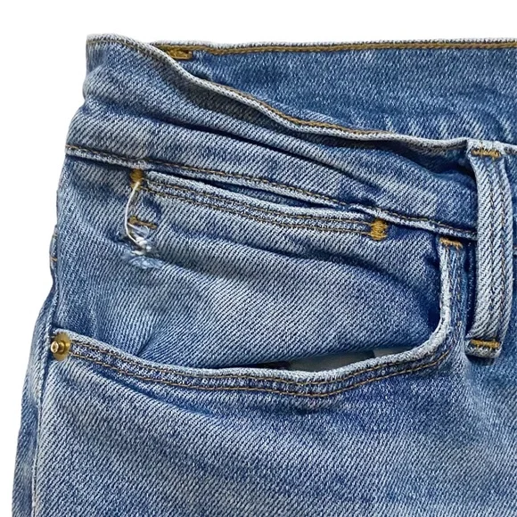 Frame Denim Le High Straight Raw Edge Side Slit in Imogen Dip Size 31 LHSTRAS204 - Picture 5 of 11